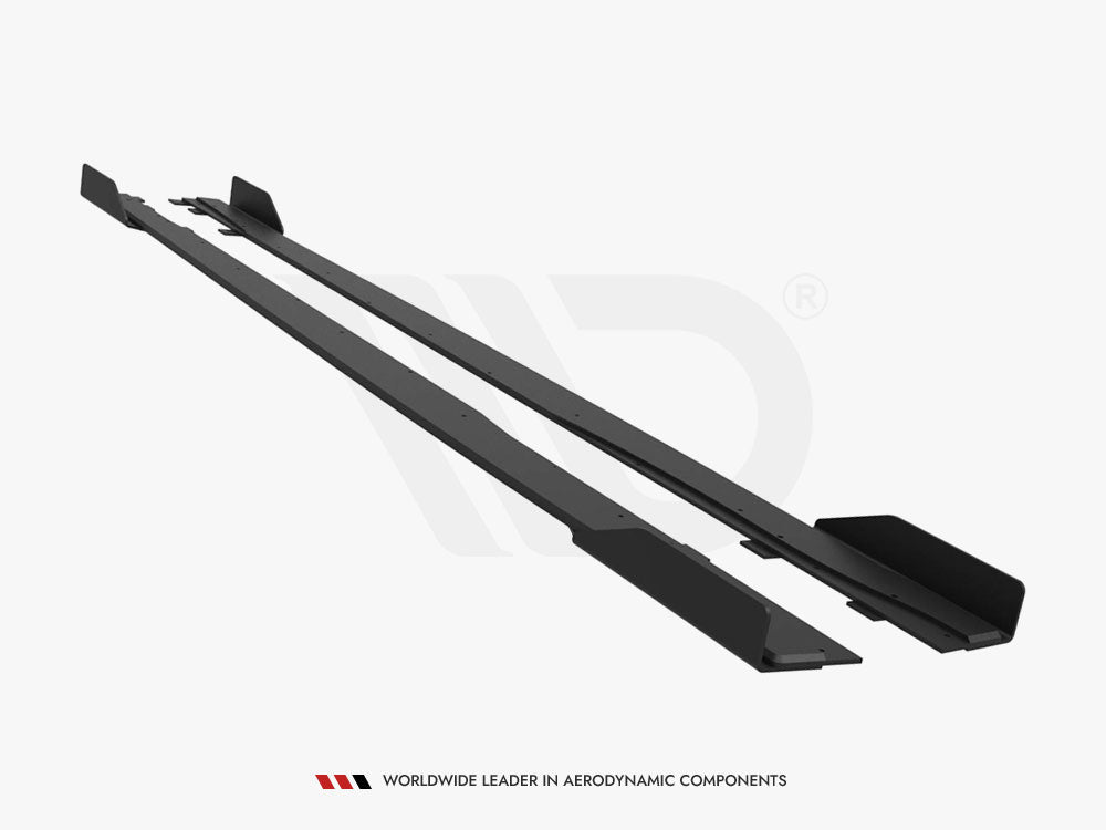 Maxton Design Street PRO Side Skirts Diffusers + Flaps Mercedes-AMG A35 W177 Facelift