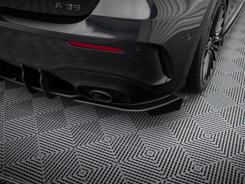 Maxton Design Street Pro Rear Side Splitters + Flaps Mercedes-AMG A35 Hatchback W177
