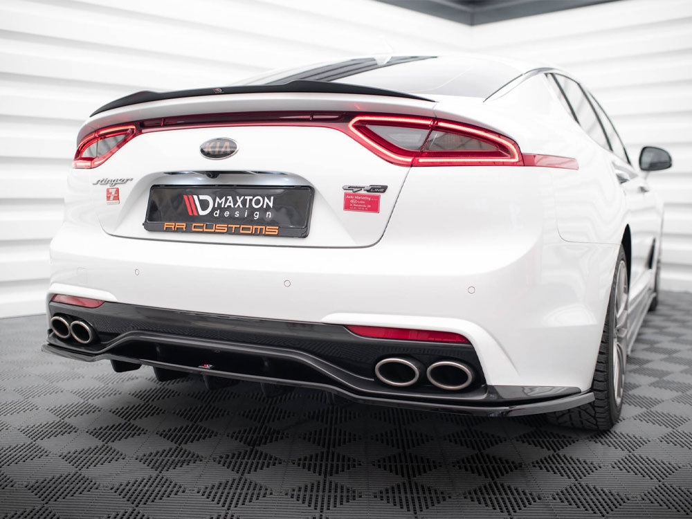 Maxton Design Central Rear Splitter (Vertical Bars) Kia Stinger Mk1