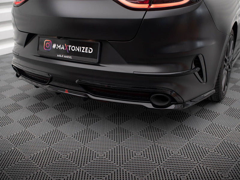 Maxton Design Central Rear Splitter (Vertical Bars) KIA ProCeed GT Mk1 Facelift