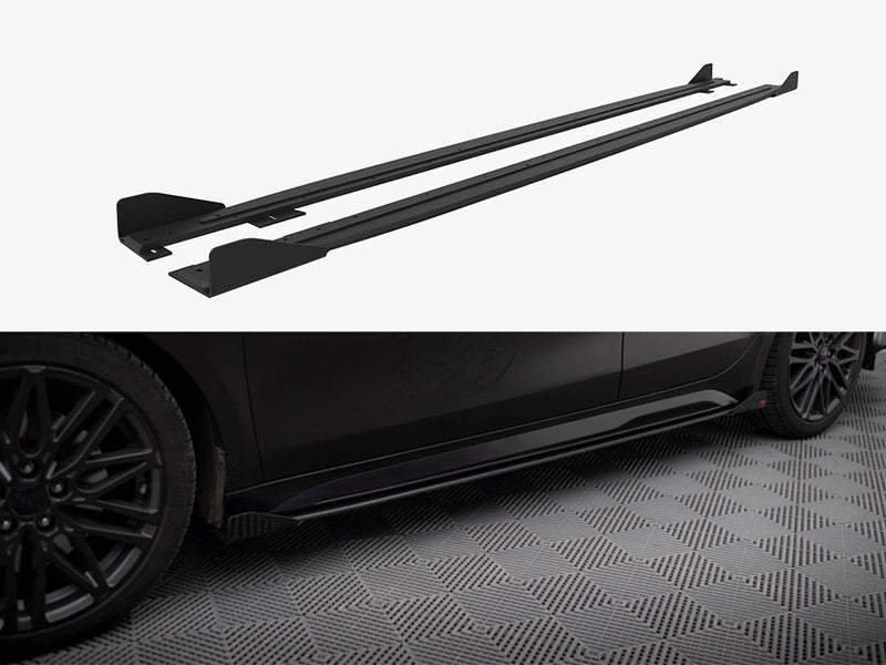 Maxton Design Street PRO Side Skirts Diffusers + Flaps Kia Proceed GT / GT-Line Mk1 Facelift / Ceed GT Mk3 Facelift