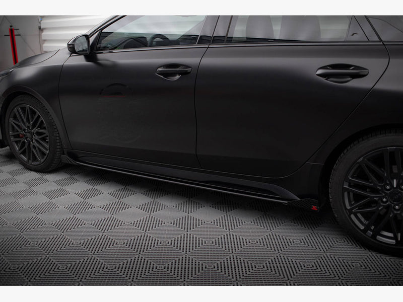 Maxton Design Street PRO Side Skirts Diffusers + Flaps Kia Proceed GT / GT-Line Mk1 Facelift / Ceed GT Mk3 Facelift