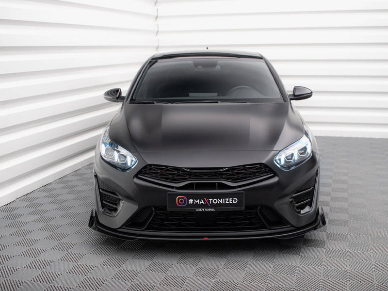 Maxton Design Street PRO Front Splitter + Flaps Kia Proceed GT Mk3 Facelift / Ceed GT / GT - Line Mk1 Facelift
