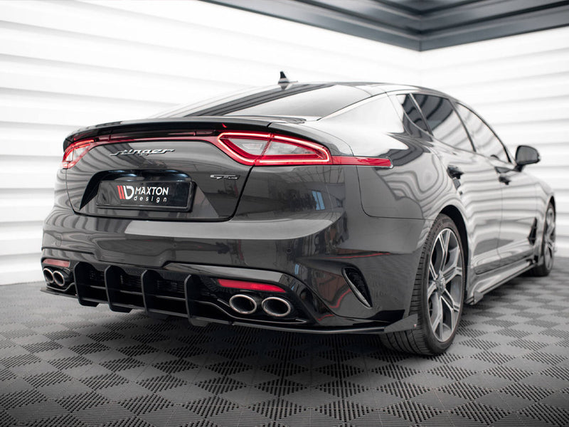 Maxton Design Street Pro Rear Side Splitters + Flaps Kia Stinger GT / GT-Line Mk1