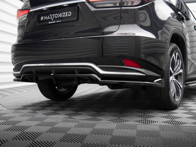 Maxton Design Central Rear Splitter (Vertical Bars) Lexus RX Mk4 Facelift