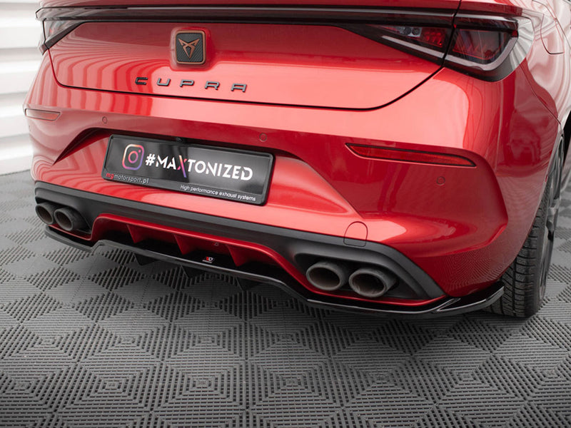 Maxton Design Central Rear Splitter (Vertical Bars) Cupra Leon Hatchback Mk1