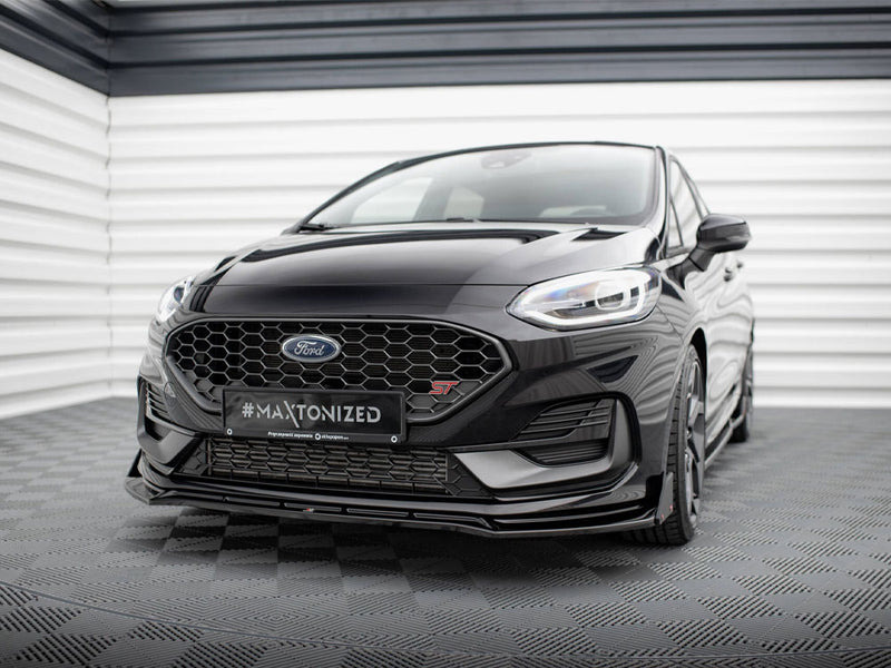 Maxton Design Front Splitter V.4 + Flaps Ford Fiesta ST / ST-Line Mk8 Facelift