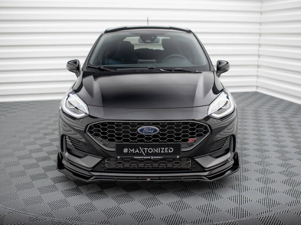 Maxton Design Front Splitter V.4 + Flaps Ford Fiesta ST / ST-Line Mk8 Facelift