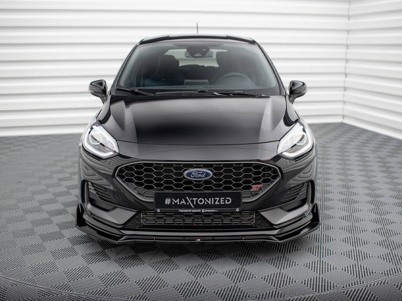 Maxton Design Front Splitter V.4 + Flaps Ford Fiesta ST / ST-Line Mk8 Facelift