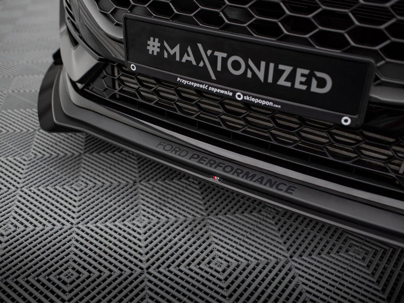 Maxton Design Street PRO Front Splitter + Flaps Ford Fiesta ST Mk8 Facelift