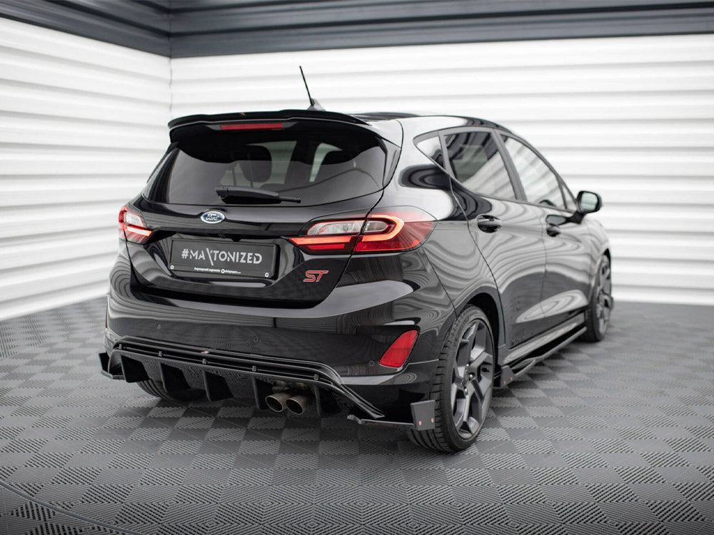 Maxton Design Rear Side Splitters V.4 + Flaps Ford Fiesta ST Mk8
