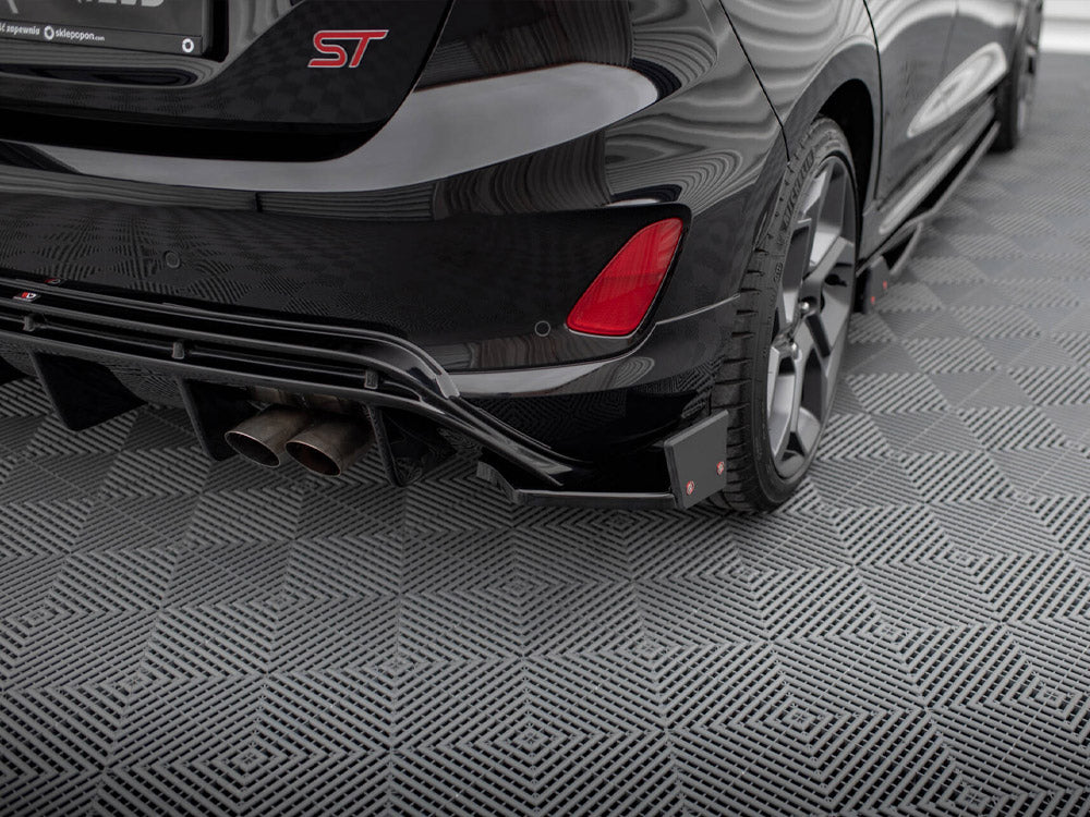 Maxton Design Rear Side Splitters V.4 + Flaps Ford Fiesta ST Mk8