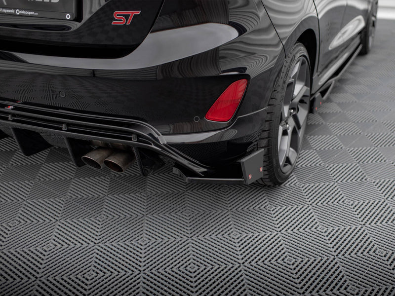 Maxton Design Rear Side Splitters V.4 + Flaps Ford Fiesta ST Mk8