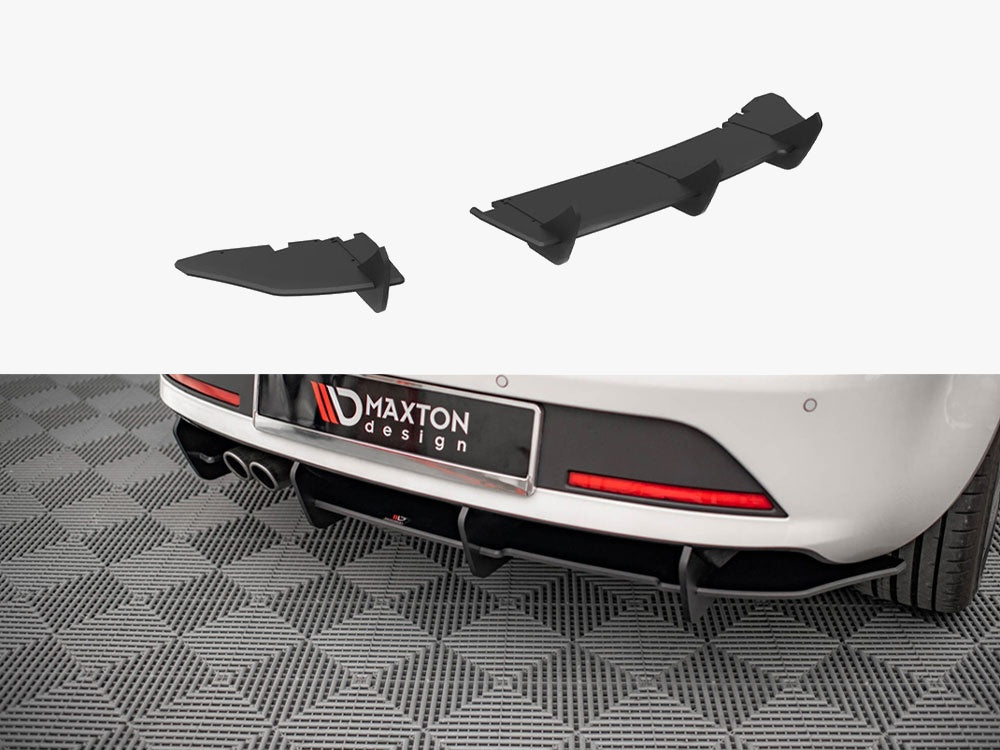Maxton Design Street PRO Rear Diffuser Seat Ibiza FR SC Mk4 Facelift - Black-Red