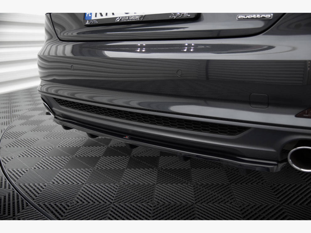 Maxton Design Central Rear Splitter (Vertical Bars) Audi A5 S-Line F5 Coupe / Sportback