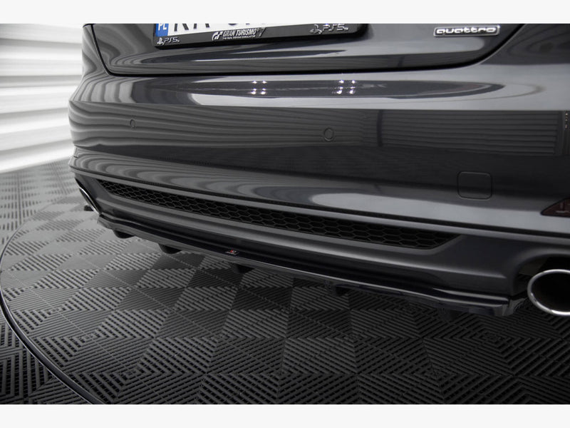 Maxton Design Central Rear Splitter (Vertical Bars) Audi A5 S-Line F5 Coupe / Sportback