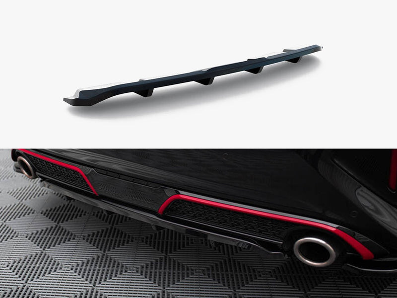 Maxton Design Central Rear Splitter (Vertical Bars) Kia Ceed GT Mk3 Facelift