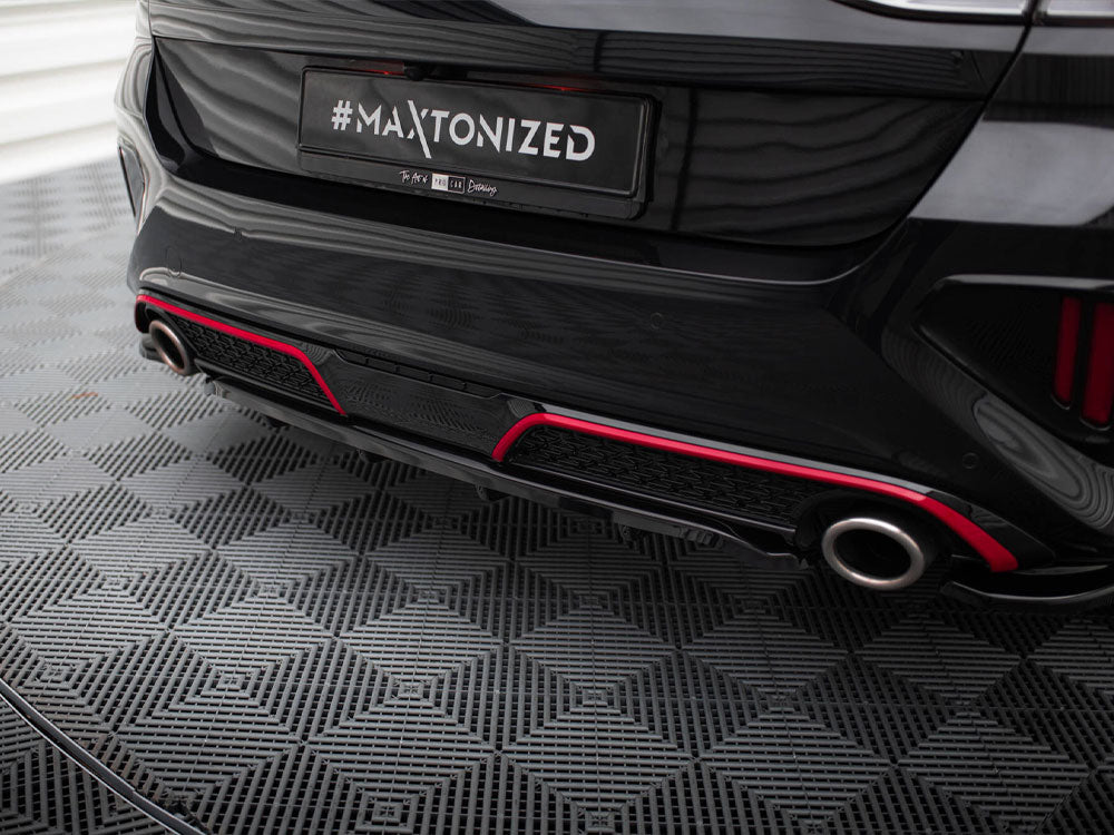 Maxton Design Central Rear Splitter (Vertical Bars) Kia Ceed GT Mk3 Facelift