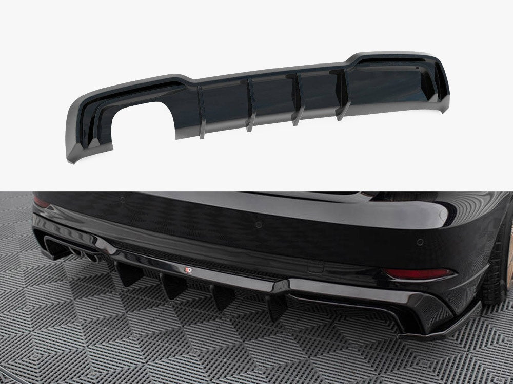 Maxton Design Rear Valance Audi A3 S-Line Sportback 8V Facelift (Version with dual exhausts on one side)