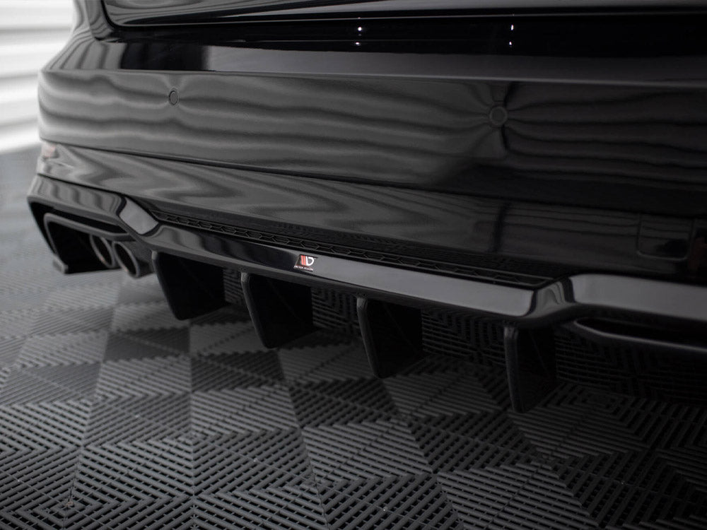 Maxton Design Rear Valance Audi A3 S-Line Sportback 8V Facelift (Version with dual exhausts on one side)