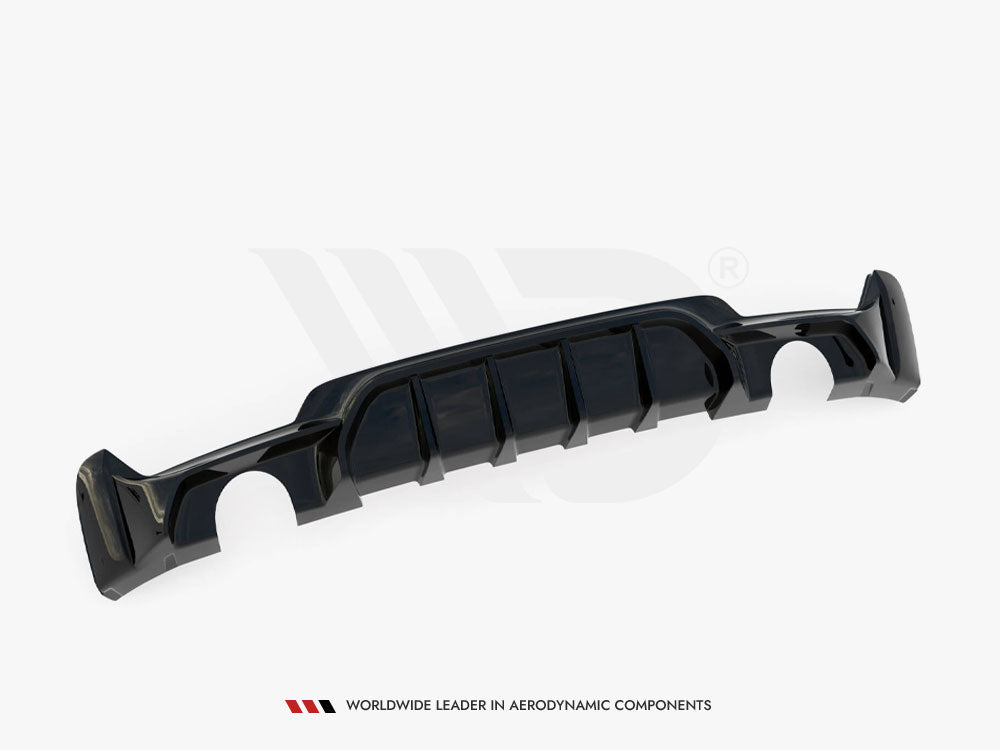 Maxton Design Rear Valance BMW 4 Coupe / Gran Coupe / Cabrio M-Pack F32 / F36 / F33 (Version with single exhausts on both sides)