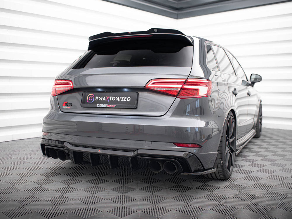 Maxton Design Rear Side Splitters V.2 Audi S3 / A3 S-Line Sportback 8V Facelift