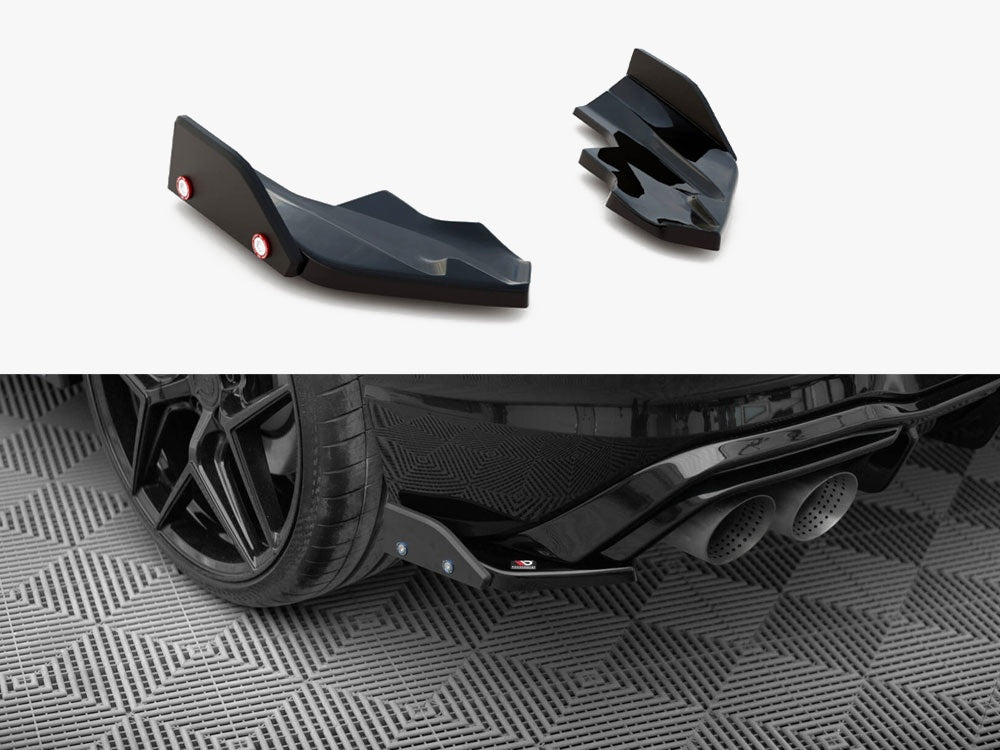 Maxton Design Rear Side Splitters V.6 + Flaps Volkswagen Golf R Mk8