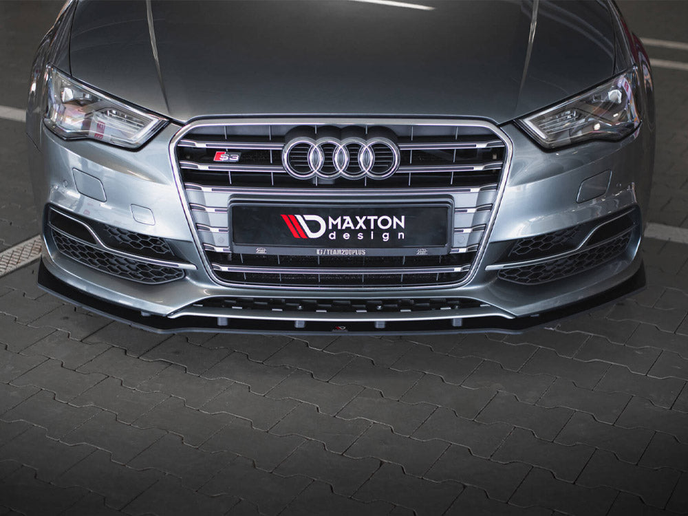 Maxton Design Street PRO Front Splitter Audi S3 / A3 S-Line Sedan 8V - Black-Red