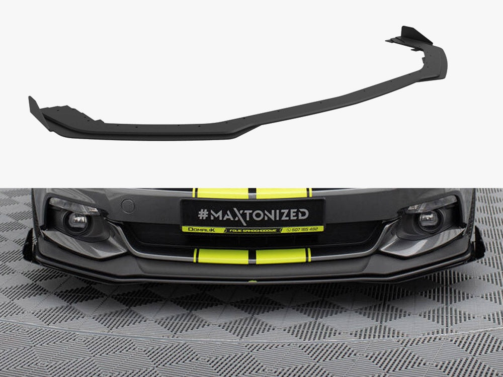 Maxton Design Street PRO Front Splitter + Flaps Ford Mustang GT Mk6