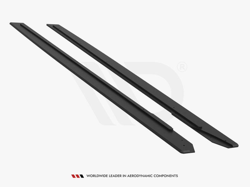 Maxton Design Street PRO Side Skirts Diffusers Ford Mustang GT Mk6 - Black-Red