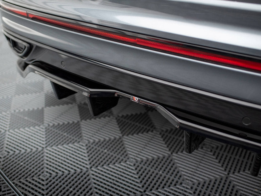 Maxton Design Rear Splitter (Vertical Bars) Volkswagen Tiguan Allspace R-Line Mk2 Facelift
