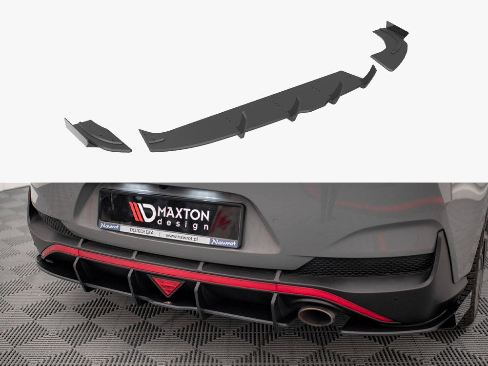 Maxton Design Street PRO Rear Diffuser + Flaps Hyundai I30 Fastback N-Line Mk3 Facelift