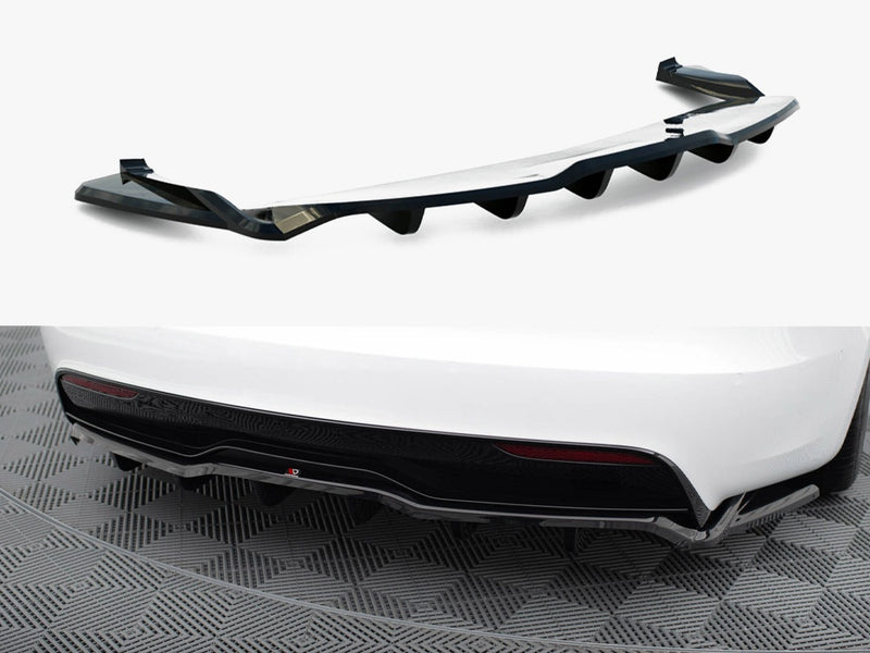 Maxton Design Rear Splitter (Vertical Bars) V.2 Tesla Model S Plaid Mk1 Facelift