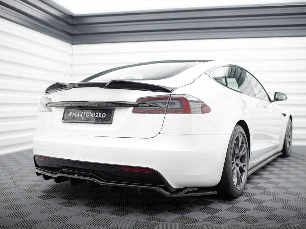 Maxton Design Spoiler CAP 3D Tesla Model S Plaid Mk1 Facelift