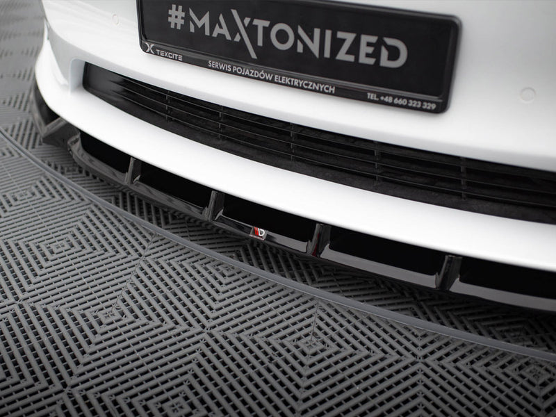 Maxton Design Front Splitter V.1 Tesla Model S Plaid Mk1 Facelift