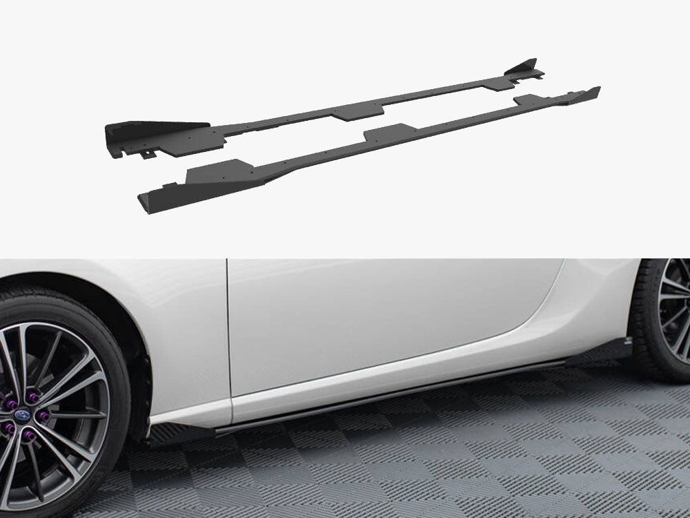 Maxton Design Street PRO Side Skirts Diffusers + Flaps Subaru BRZ Mk1 / Mk1 Facelift