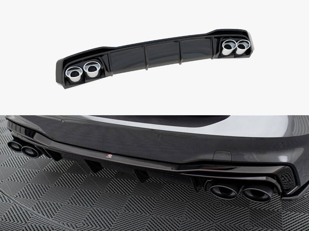 Maxton Design Rear Valance + Exhaust Ends Imitation Audi A7 S-Line C8 / S7 C8 / C8 Facelift / S7 Facelift