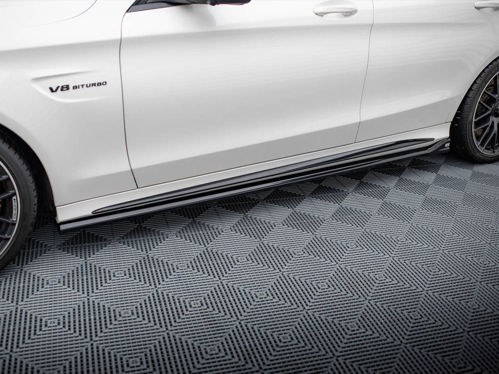 Maxton Design Side Skirts Diffusers V.2 Mercedes-AMG C63 Sedan / Estate W205 / S205
