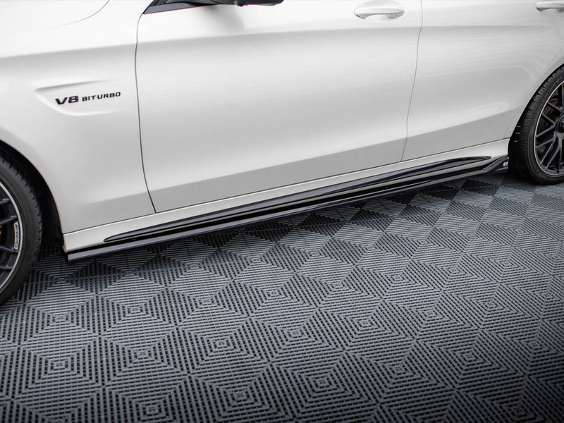 Maxton Design Side Skirts Diffusers V.2 Mercedes-AMG C63 Sedan / Estate W205 / S205