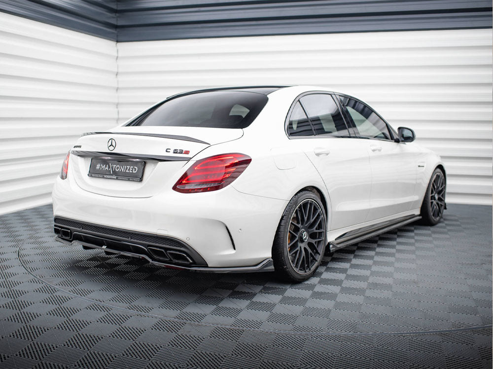 Maxton Design Rear Splitter (Vertical Bars) Mercedes-AMG C63 Sedan / Estate W205 / S205