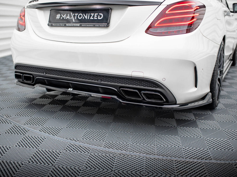 Maxton Design Rear Splitter (Vertical Bars) Mercedes-AMG C63 Sedan / Estate W205 / S205