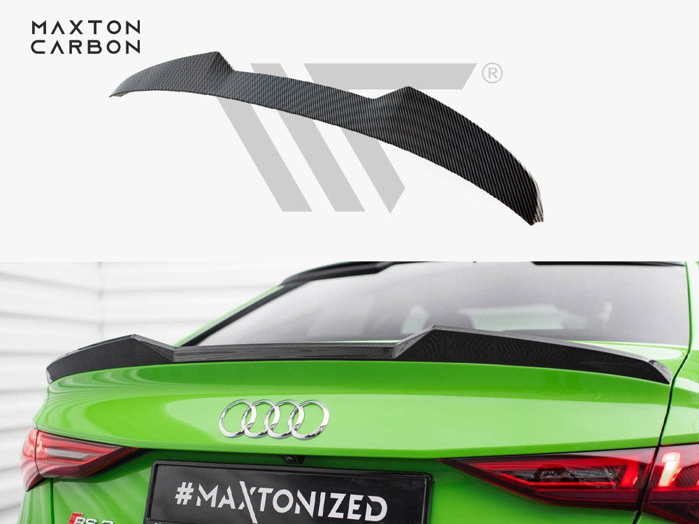 Maxton Design Carbon Fiber Tailgate Spoiler Audi RS3 / S3 / A3 S-Line / Standard Sedan 8Y
