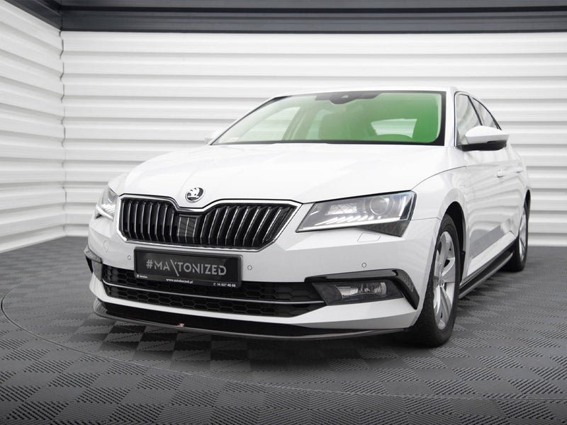 Maxton Design Front Splitter V.1 Skoda Superb Mk3 - Carbon Look