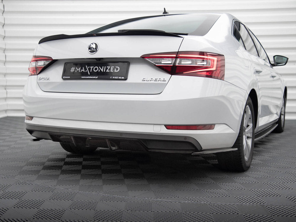 Maxton Design Rear Side Splitters Skoda Superb Mk3 Hatchback / Estate - Carbon Look