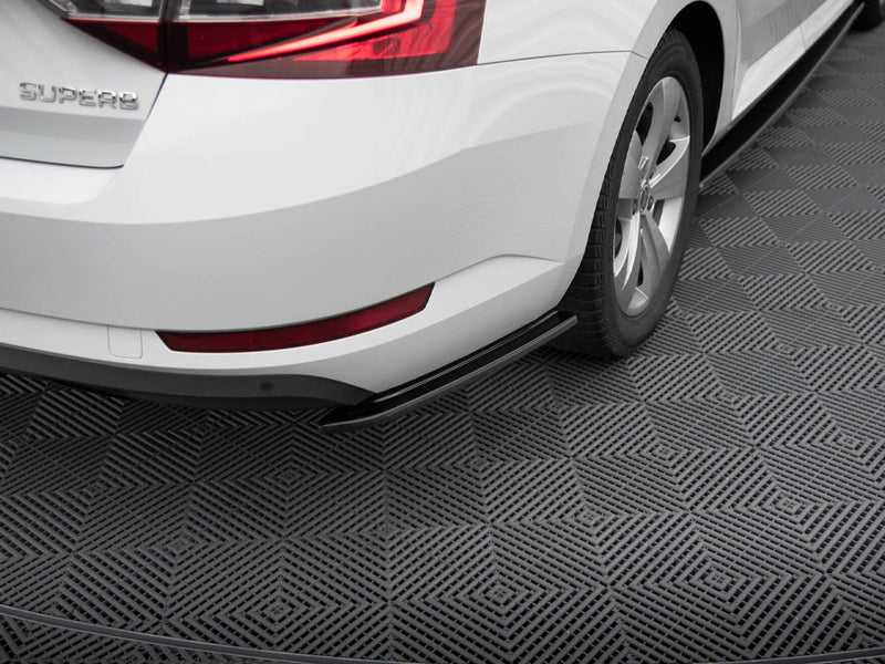 Maxton Design Rear Side Splitters Skoda Superb Mk3 Hatchback / Estate - Carbon Look