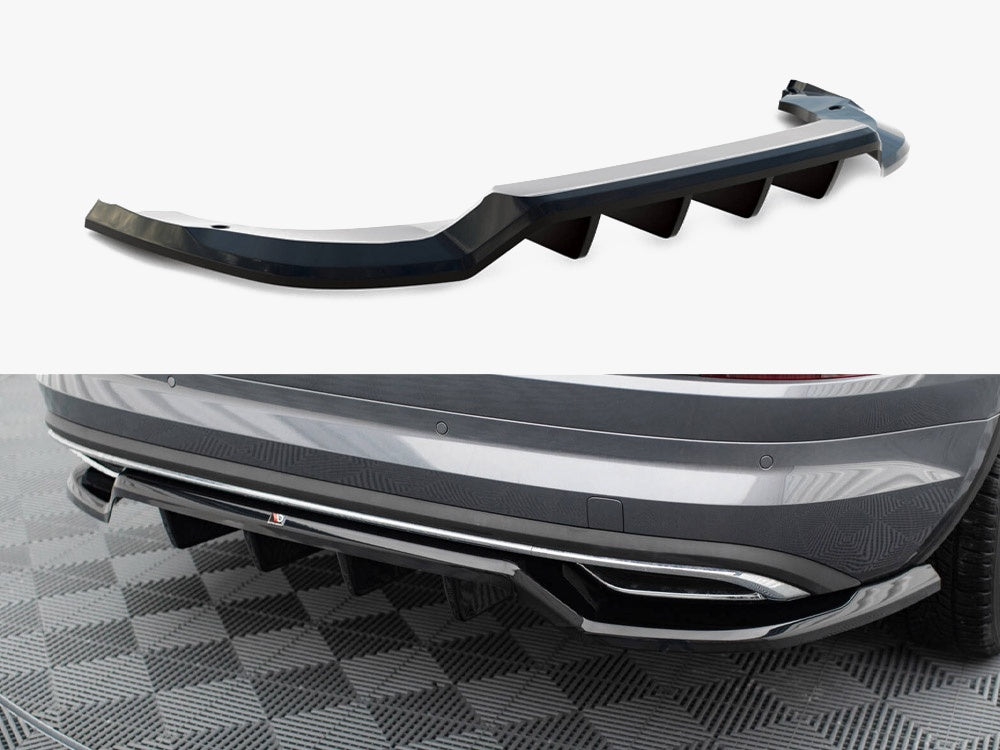Maxton Design Rear Splitter (Vertical Bars) Skoda Kodiaq Sportline Mk1 Facelift