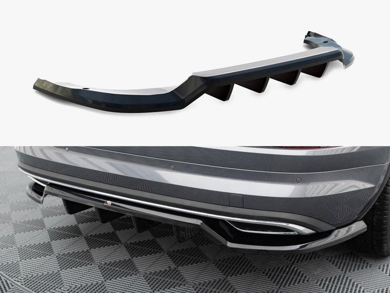 Maxton Design Rear Splitter (Vertical Bars) Skoda Kodiaq Sportline Mk1 Facelift
