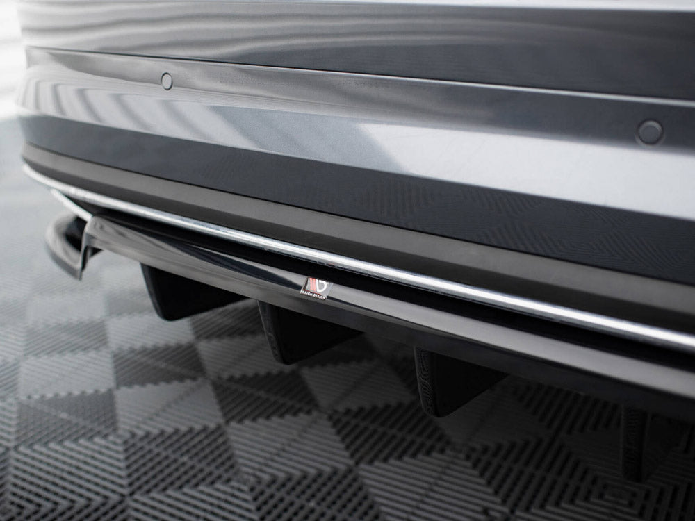 Maxton Design Rear Splitter (Vertical Bars) Skoda Kodiaq Sportline Mk1 Facelift