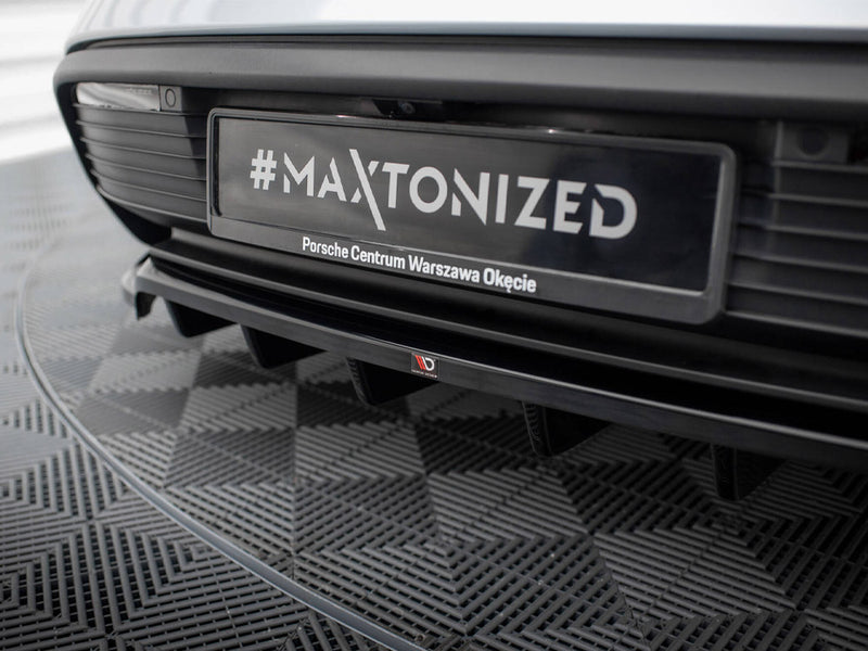 Maxton Design Rear Splitter (Vertical Bars) Porsche Taycan / Taycan 4 / Taycan 4S / Taycan GTS Mk1