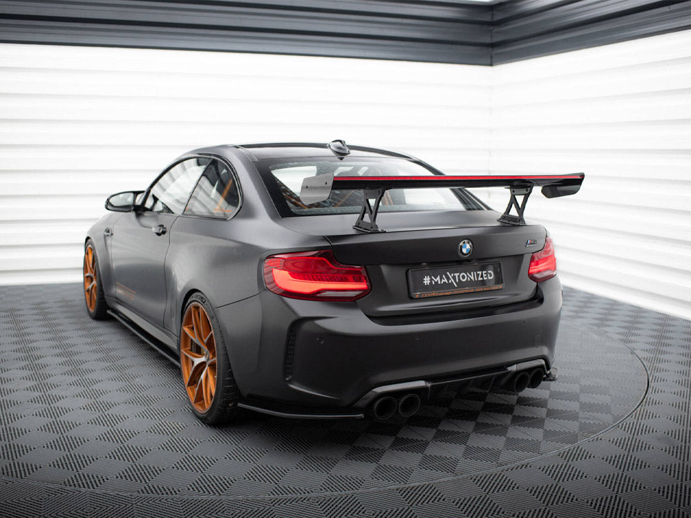 Maxton Design Carbon Spoiler With Internal Brackets Uprights + LED BMW M2 F87